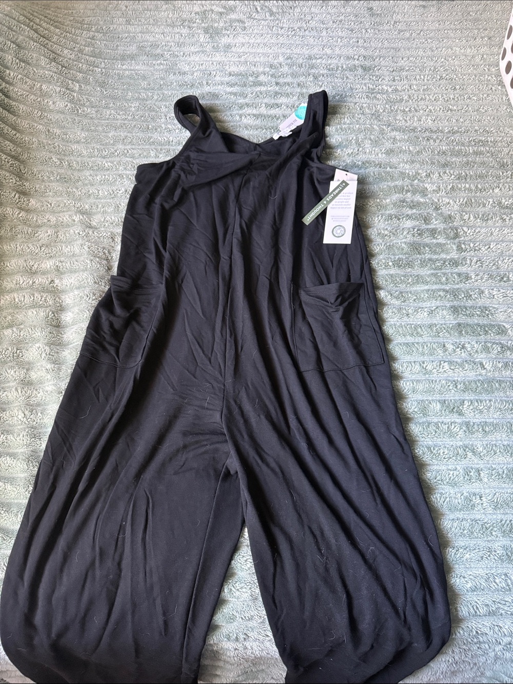 Threads 4 Thought Black Sleeveless Wide-Leg Jumpsuit